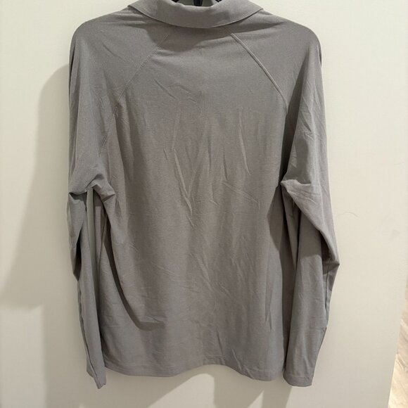 Rhone Grey Men's Long Sleeve Polo - Picture 3 of 3